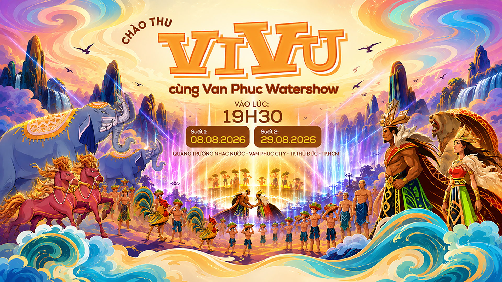 THÁNG 08 CHÀO THU VI VU XEM NHẠC NƯỚC 08/08/2026